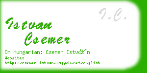 istvan csemer business card